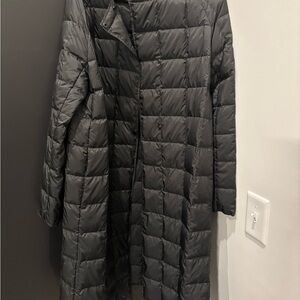 Theory Black Long Quilted Puffer Coat - Women- NWOT